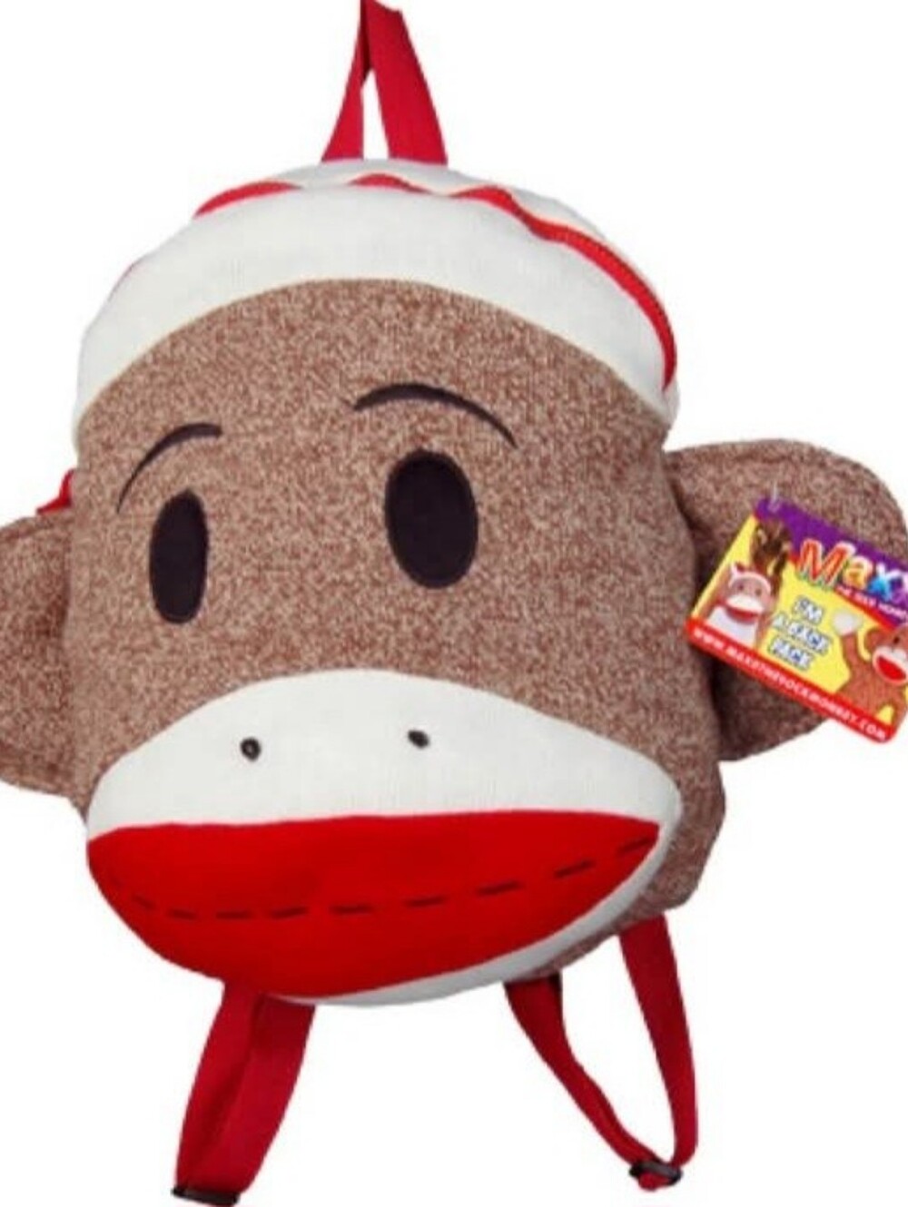 KIDS/Y2K Maxx Sock Monkey Plush Kids Backpack
